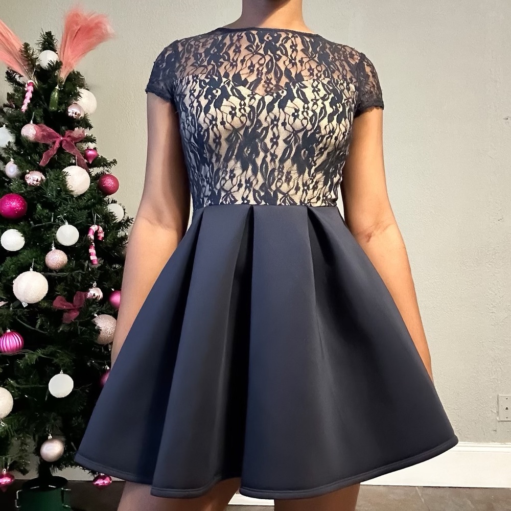 B. Darlin navy blue lace dress size 7/8